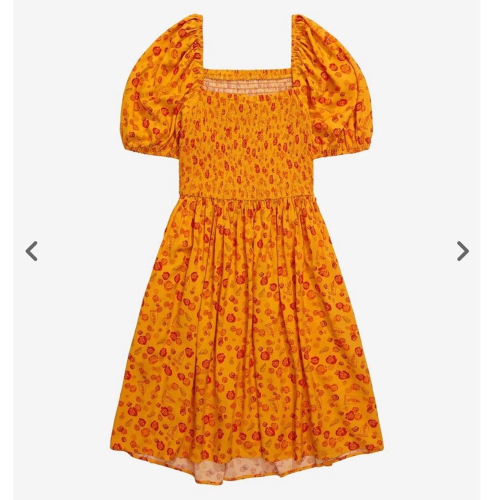 Disney Beauty and the Beast Enchanted Rose Floral Smocked Dress